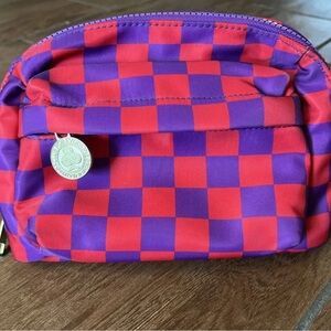 Rowing Blazers & Target Purple & Red checkered Print Belt Bag